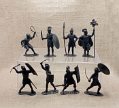 Римские легионеры, Н 8 шт (черный цвет, без вкладыша) Донецкий завод игрушек - фото